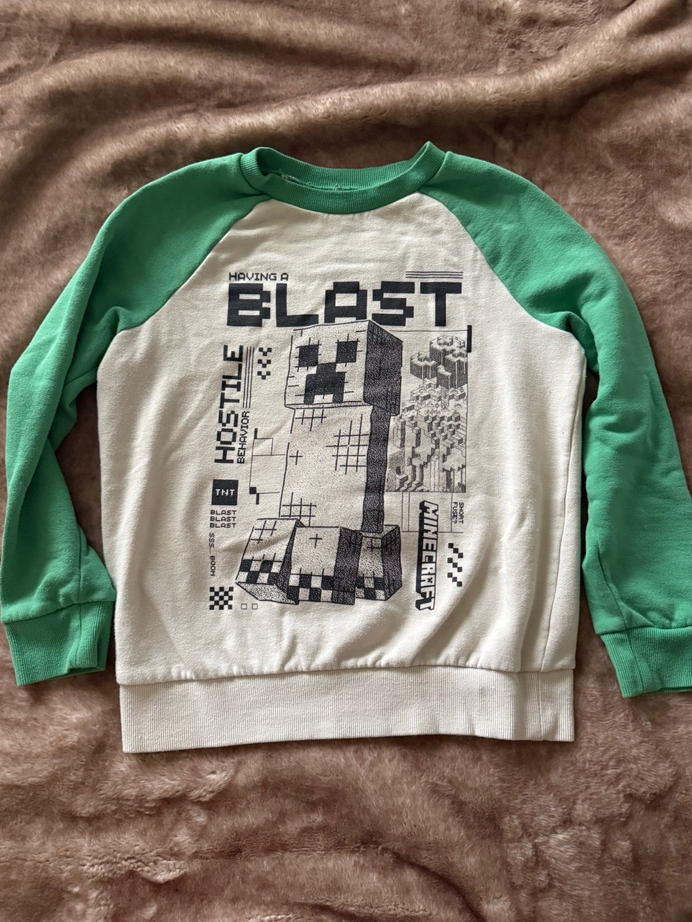 Kids Minecraft "Having a Blast" Graphic Sweatshirt